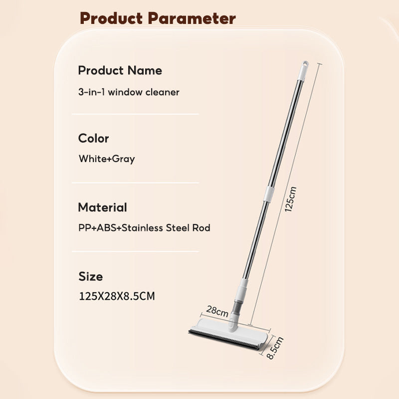 BOSHUO Multifunctional Window Cleaner Wiper Long Handle Brush Car Wash Home Cleaning Tools Glass Cleaner Wiper Long Handle Cleaning Brush