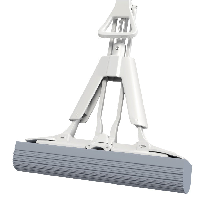 BOSHUO Sponge Mop, One-Mop Clean Household Large Mop Cloth, Hands-Free Washing, Folding Rubber Cotton Head, Water-Absorbing Mop Cloth