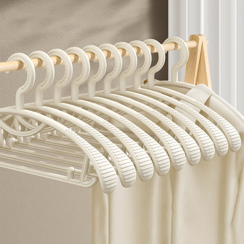 BOSHUO Wide Shoulder Seamless Drying Hangers / Plastic Anti-Slip Multifunctional Household Clothes Support Wet or Dry Use Outdoor Indoor 10 pieces
