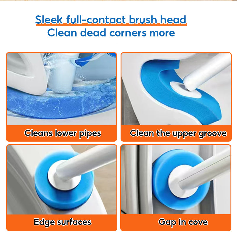 BOSHUO Wall-Mounted Disposable Toilet Brush, No-Dead Corner Cleaning Brush Toilet Cleaning Brush Toilet Cleaning Tools 30 Replacement Heads