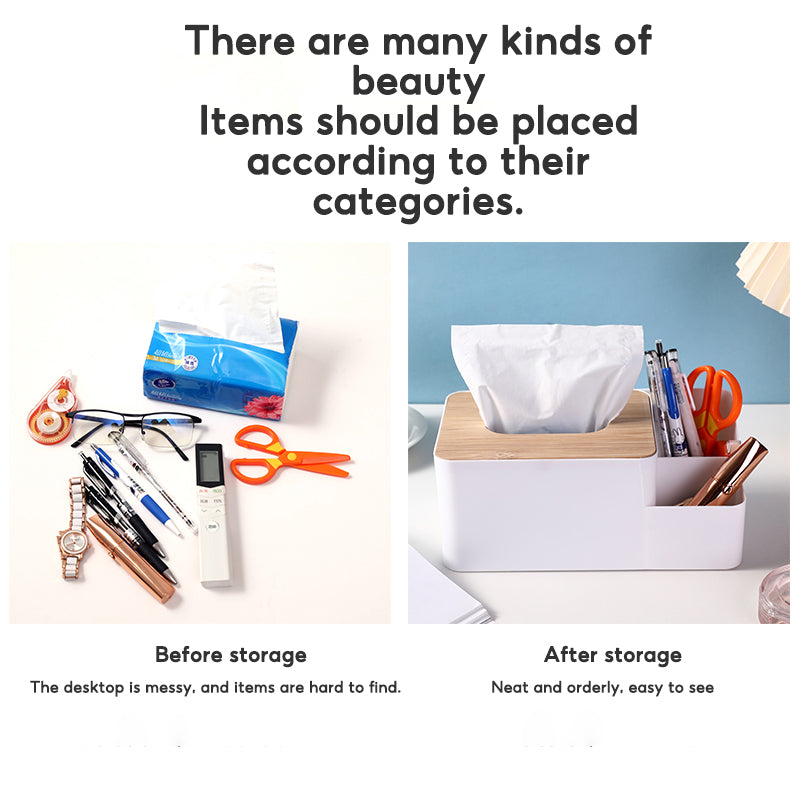 BOSHUO Facial Tissue Paper Box Household Living Room Dining Room Napkin Tube Coffee Table Remote Control Storage Box Creative Simple Light Lu