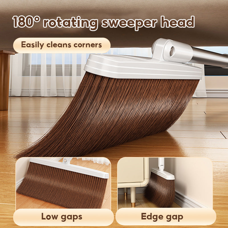 BOSHUO 2026 New Household  Sweeping Artifact Does Not Stick To Hair Lazy Broom Garbage Shovel Broom Dustpan Set-B style