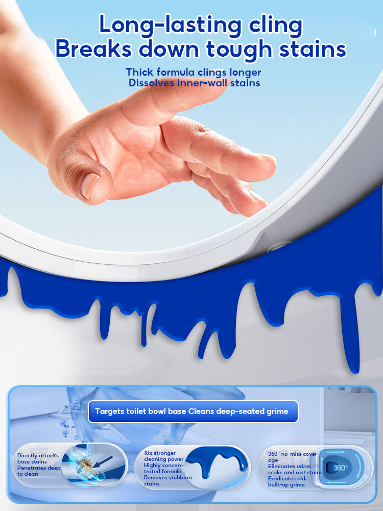 BOSHUO Toilet Bowl Cleaner Toilet Disinfectant No Scrubbing Required Kills 99% Of Germs Removes Stains