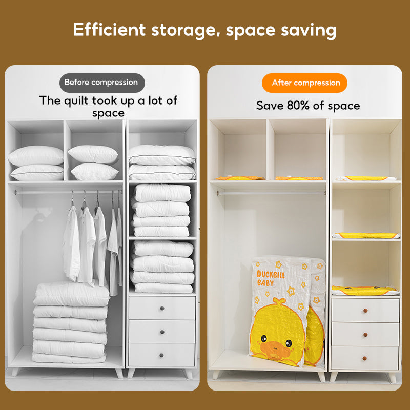 BOSHUO high-quality vacuum seal storage bags feature an extra-thick design, ideal for storing clothes. They offer a waterproof seal, perfect for travel, are reusable, and come with a pump.