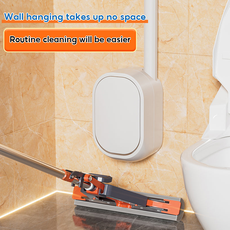 BOSHUO Wall-Mounted Disposable Toilet Brush, No-Dead Corner Cleaning Brush Toilet Cleaning Brush Toilet Cleaning Tools 30 Replacement Heads