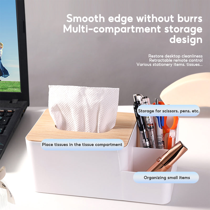 BOSHUO Facial Tissue Paper Box Household Living Room Dining Room Napkin Tube Coffee Table Remote Control Storage Box Creative Simple Light Lu