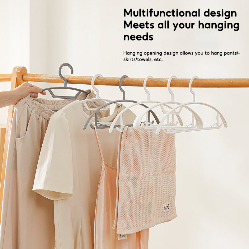 BOSHUO Wide Shoulder Seamless Drying Hangers / Plastic Anti-Slip Multifunctional Household Clothes Support Wet or Dry Use Outdoor Indoor 10 pieces