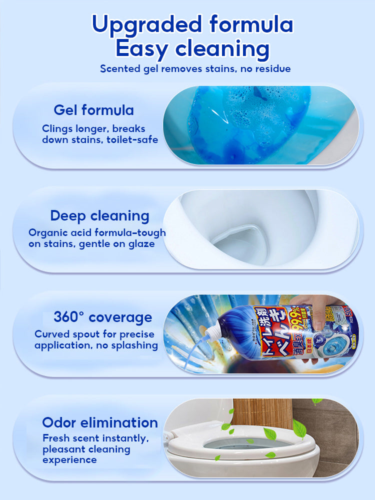 BOSHUO Toilet Bowl Cleaner Toilet Disinfectant No Scrubbing Required Kills 99% Of Germs Removes Stains