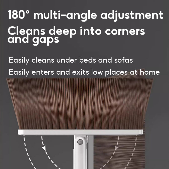 BOSHUO 2026 New Household Foldable Sweeping Artifact Does Not Stick To Hair Lazy Broom Garbage Shovel Broom Dustpan Set-A style