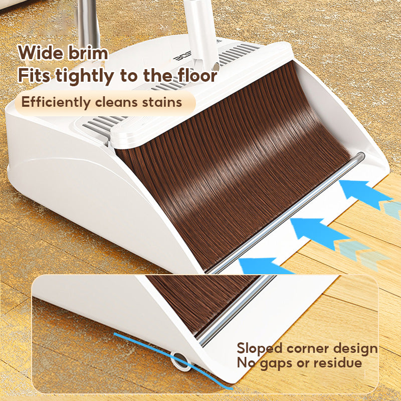 BOSHUO 2026 New Household  Sweeping Artifact Does Not Stick To Hair Lazy Broom Garbage Shovel Broom Dustpan Set-B style