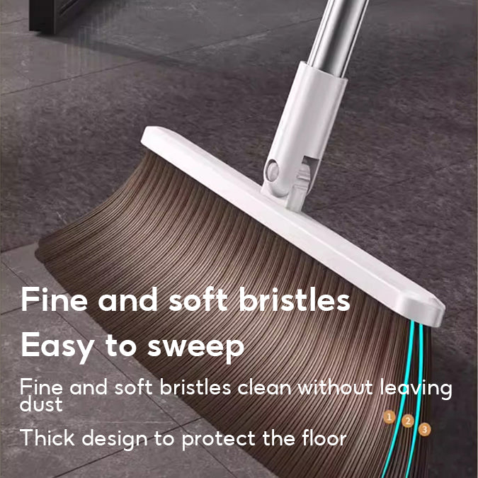 BOSHUO 2026 New Household Foldable Sweeping Artifact Does Not Stick To Hair Lazy Broom Garbage Shovel Broom Dustpan Set-A style