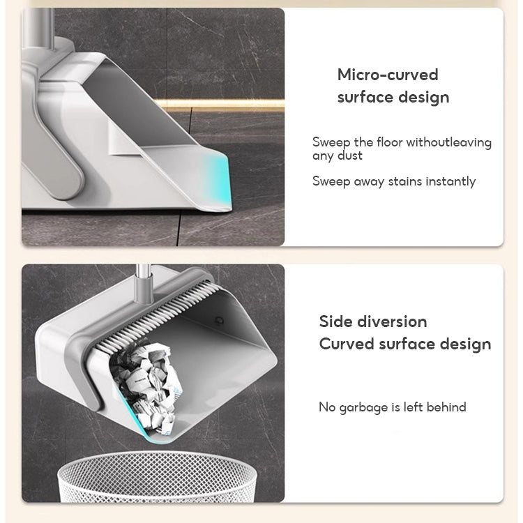 BOSHUO 2026 New Household Foldable Sweeping Artifact Does Not Stick To Hair Lazy Broom Garbage Shovel Broom Dustpan Set-A style