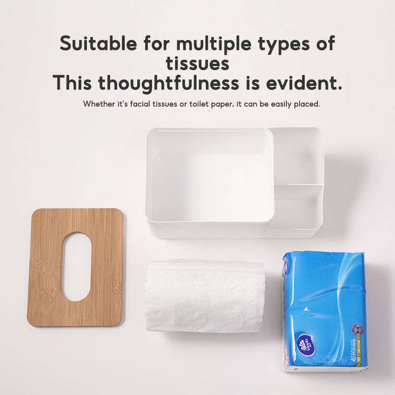 BOSHUO Facial Tissue Paper Box Household Living Room Dining Room Napkin Tube Coffee Table Remote Control Storage Box Creative Simple Light Lu