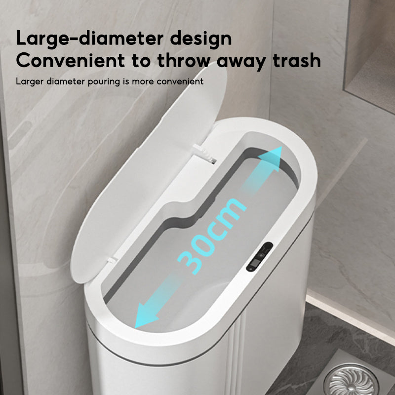 BOSHUO Fully Automatic Induction Trash Can Household Living Room Bedroom Bathroom Gap Smart Trash Can