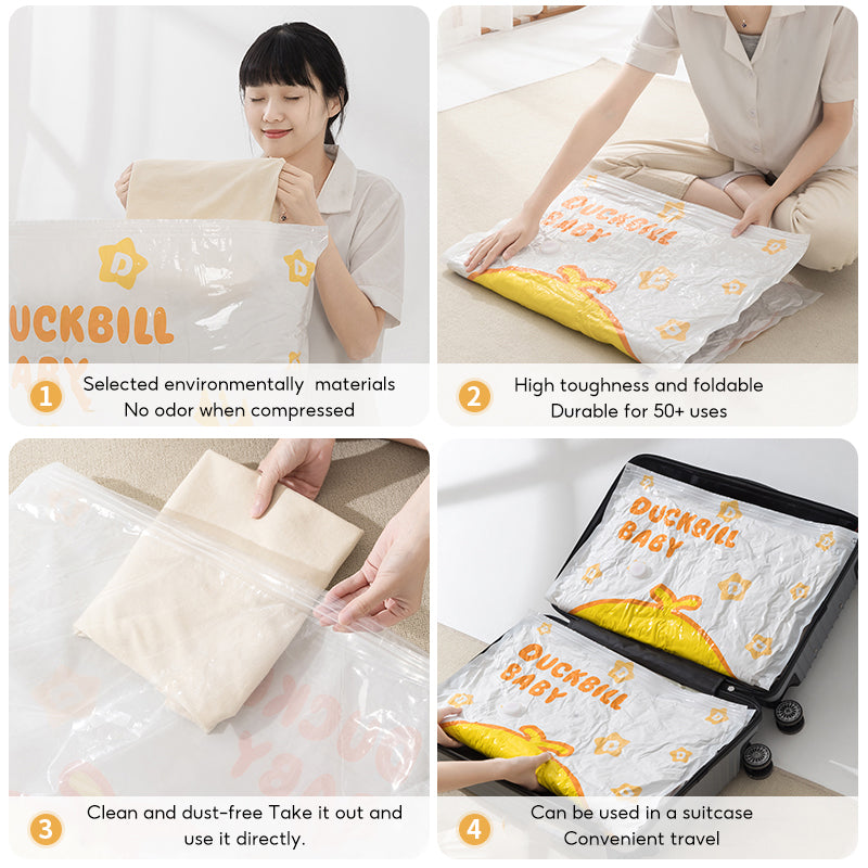 BOSHUO high-quality vacuum seal storage bags feature an extra-thick design, ideal for storing clothes. They offer a waterproof seal, perfect for travel, are reusable, and come with a pump.