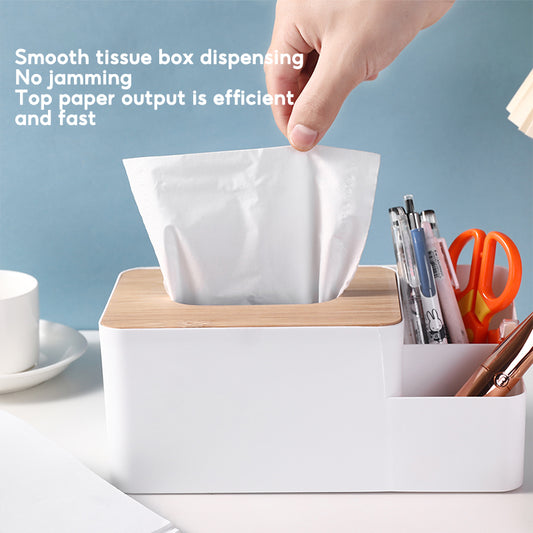 BOSHUO Facial Tissue Paper Box Household Living Room Dining Room Napkin Tube Coffee Table Remote Control Storage Box Creative Simple Light Lu