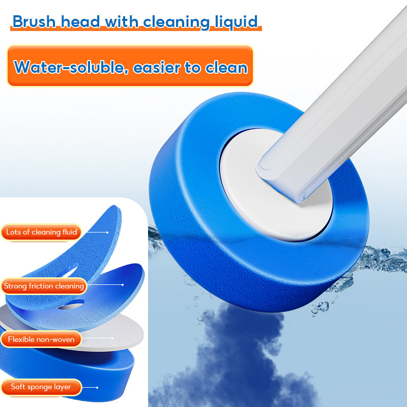 BOSHUO Wall-Mounted Disposable Toilet Brush, No-Dead Corner Cleaning Brush Toilet Cleaning Brush Toilet Cleaning Tools 30 Replacement Heads