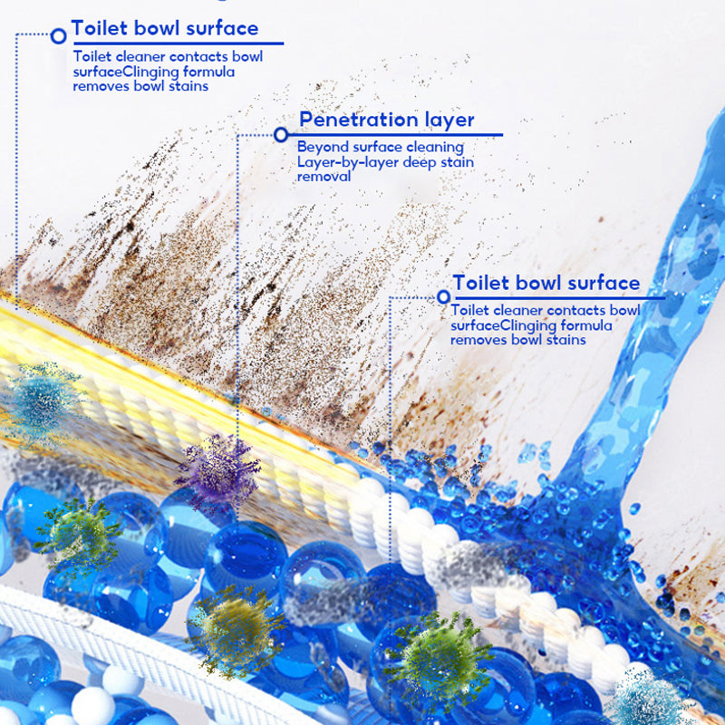 BOSHUO Toilet Bowl Cleaner Toilet Disinfectant No Scrubbing Required Kills 99% Of Germs Removes Stains