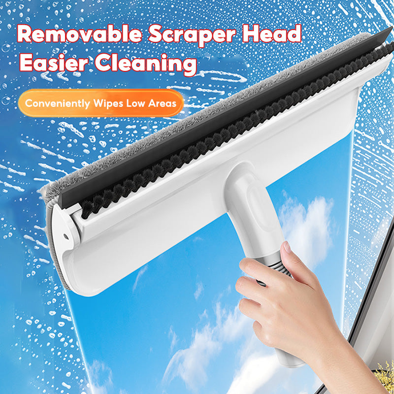 BOSHUO Multifunctional Window Cleaner  Wiper Long Handle Brush Car Wash Home Cleaning Tools Glass Cleaner Wiper Long Handle Cleaning Brush