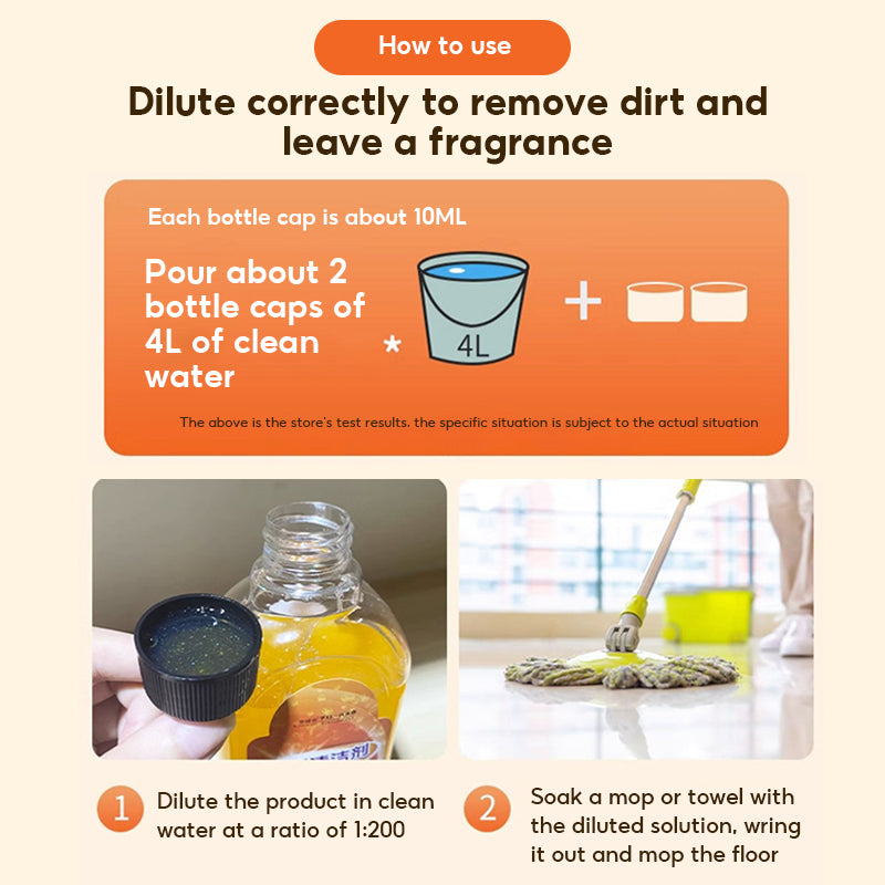 BOSHUO Floor Cleaner Household Tile Wood Floor Sterilization Mopping Cleaner Powerful Decontamination And Descaling Artifact